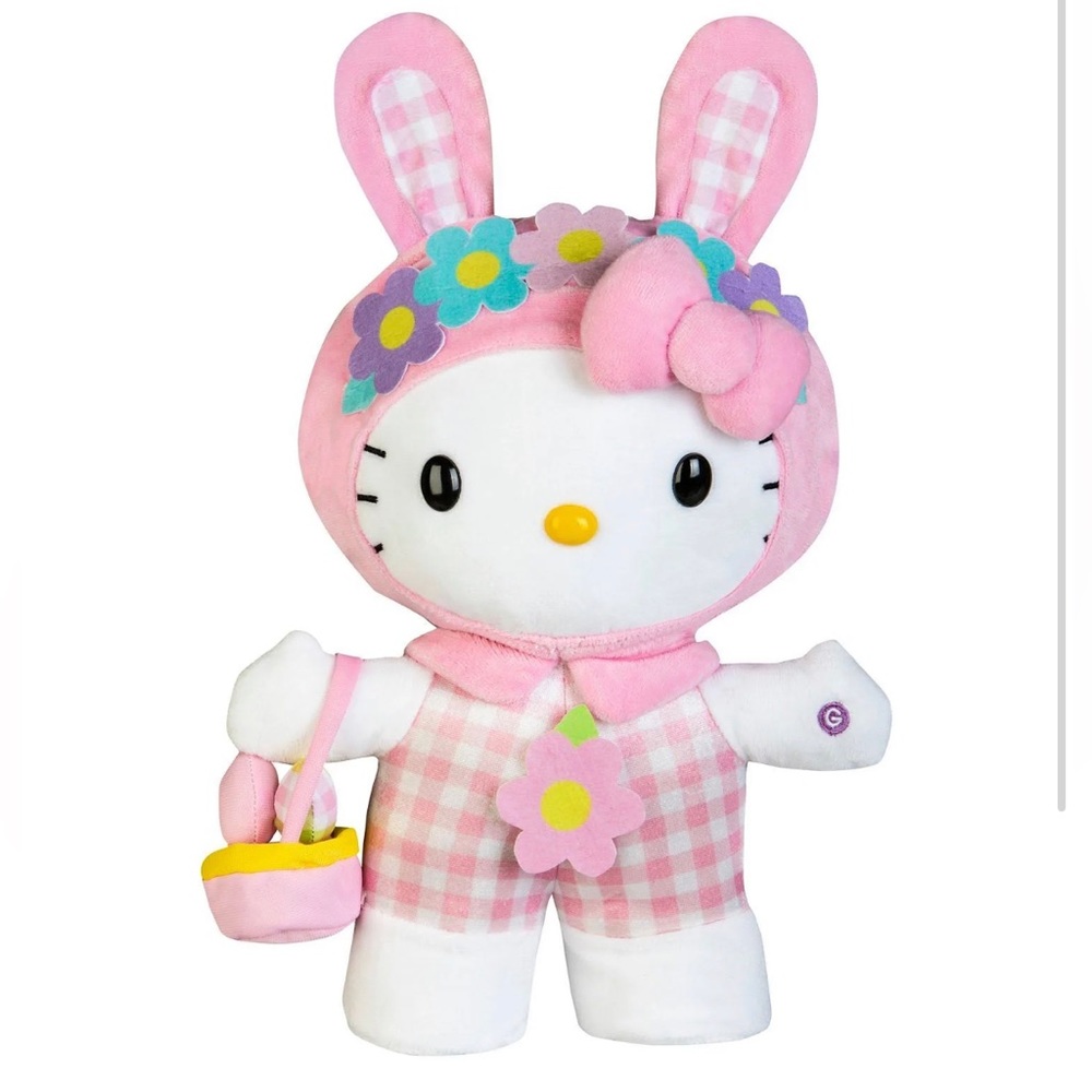 Hello Kitty Plaid Easter Bunny Animated Side Stepper